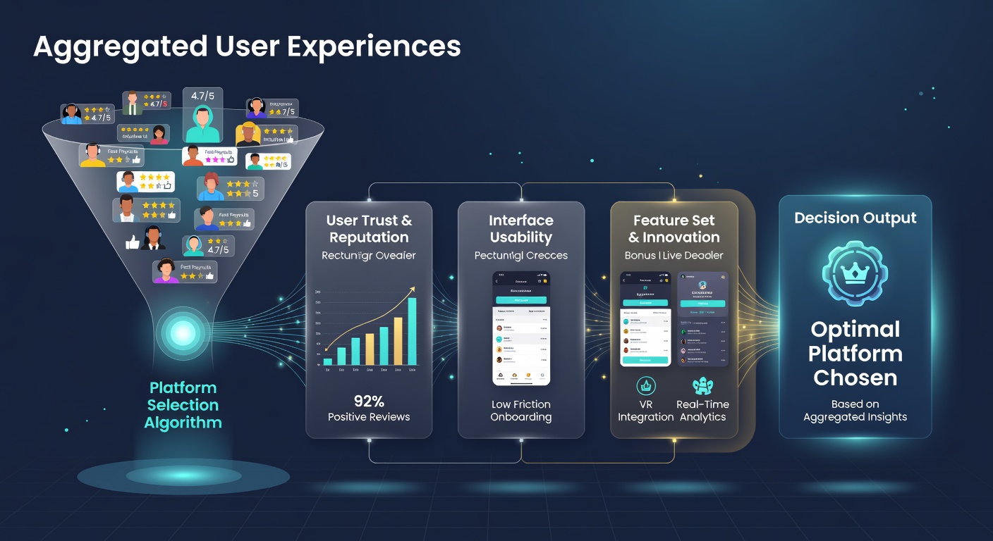 Infographic illustrating how review aggregation influences platform ranking and user migration trends