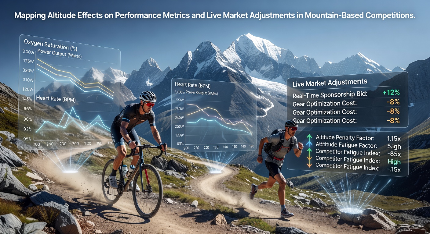 Live betting interface displaying real-time altitude-adjusted odds for a mountain stage competition