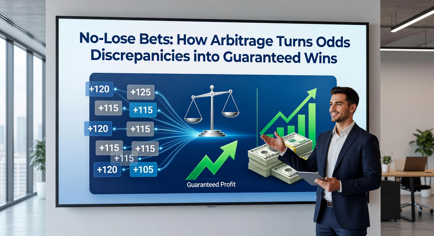 Digital dashboard displaying arbitrage betting opportunities across multiple sportsbooks with highlighted odds discrepancies