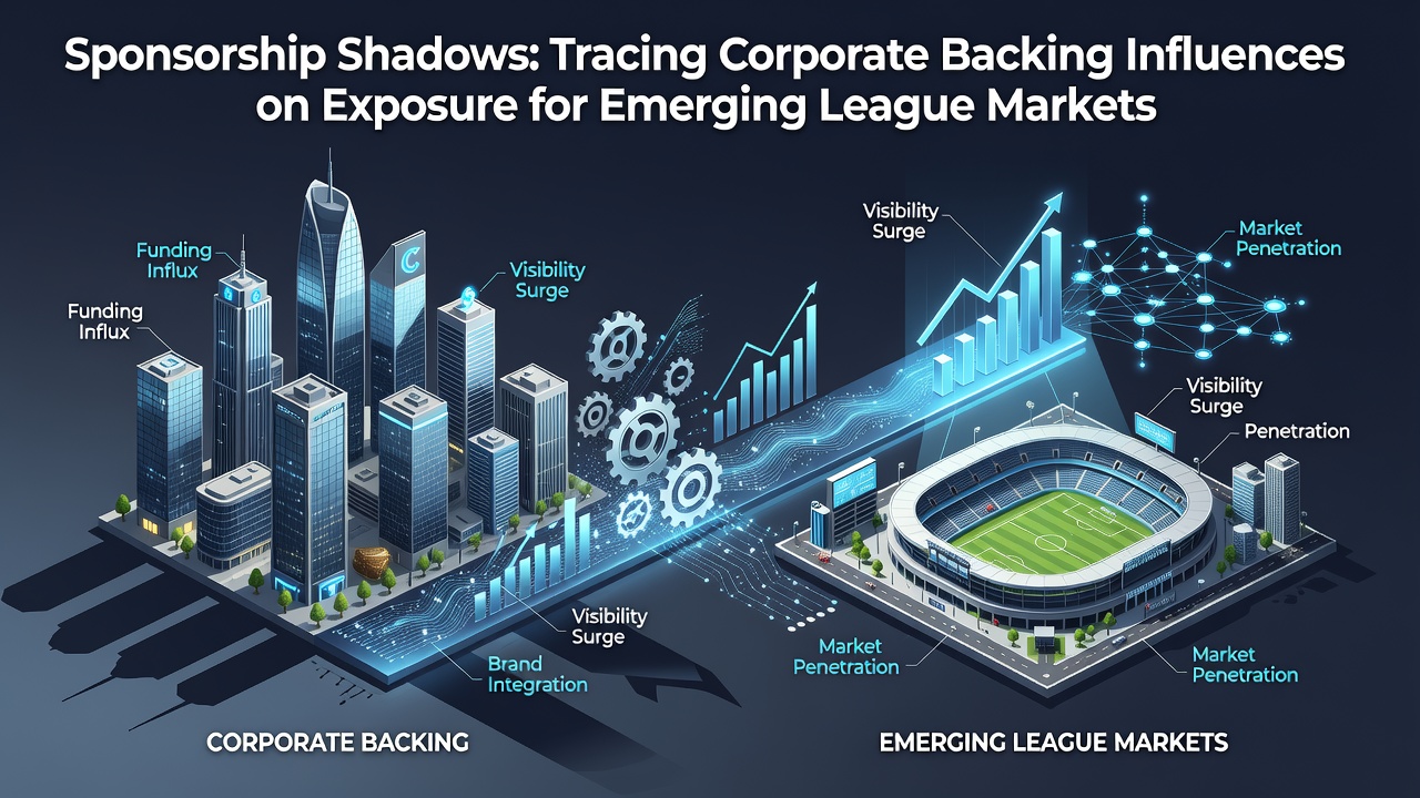 Data visualizations display sponsorship deal values alongside audience reach statistics for several emerging sports leagues
